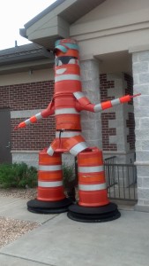 The Road Cone God was spotted at a Missouri rest area. Make offerings to him to ensure your construction project gets completed.