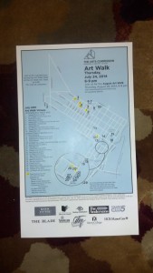 The front of the map. These were available at The Art Supply Depo and other sponsoring shop fronts.