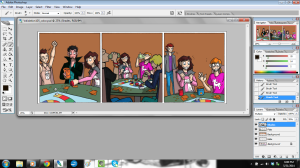 validation webcomic comic strip art being colored in photoshop