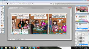 validation webcomic comic strip speech balloons and dialogue added to the final art