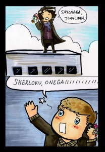 sherlock fan comic from doctor kawaii by kelsey wailes