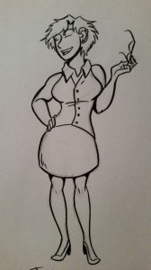 julianne character sketch for seeing him trans webcomic kickstarter