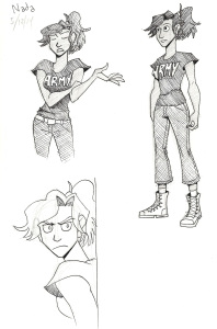 nada character design sheet sketches