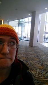 selfie at youmacon with jayne hat