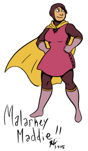 superhero lady sketch malarkey maddie original character by kelci crawford