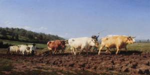 plowing in the nivernais painting by rosa bonheur