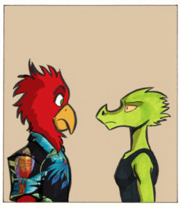 thoughtful dinosaur comic strip panel