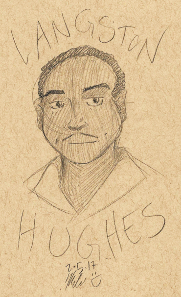 black history month langston hughes sketch art