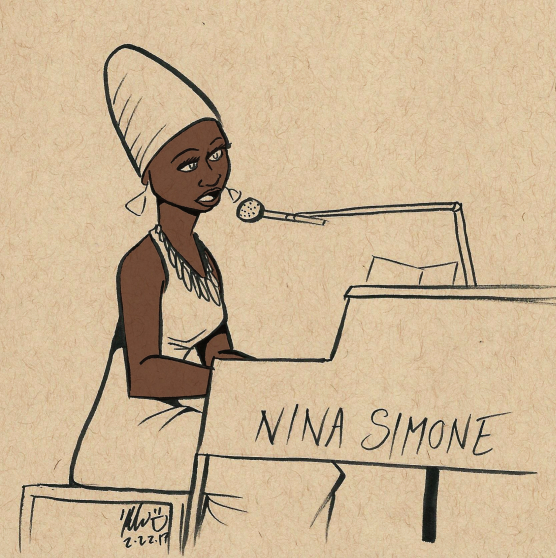 black history month nina simone sketch