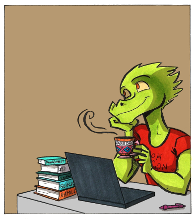 thoughtful dinosaur comic panel