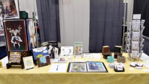 comicon erie 2017 artist alley table set up