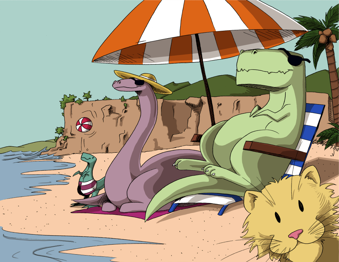 mr dino and friends beach