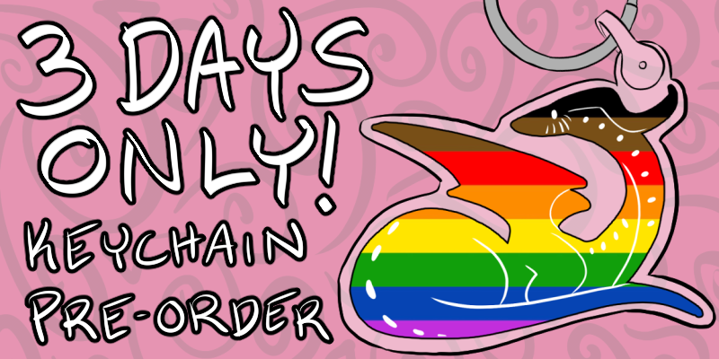 dragon baby pride keychain crowdfundr ad for three days only